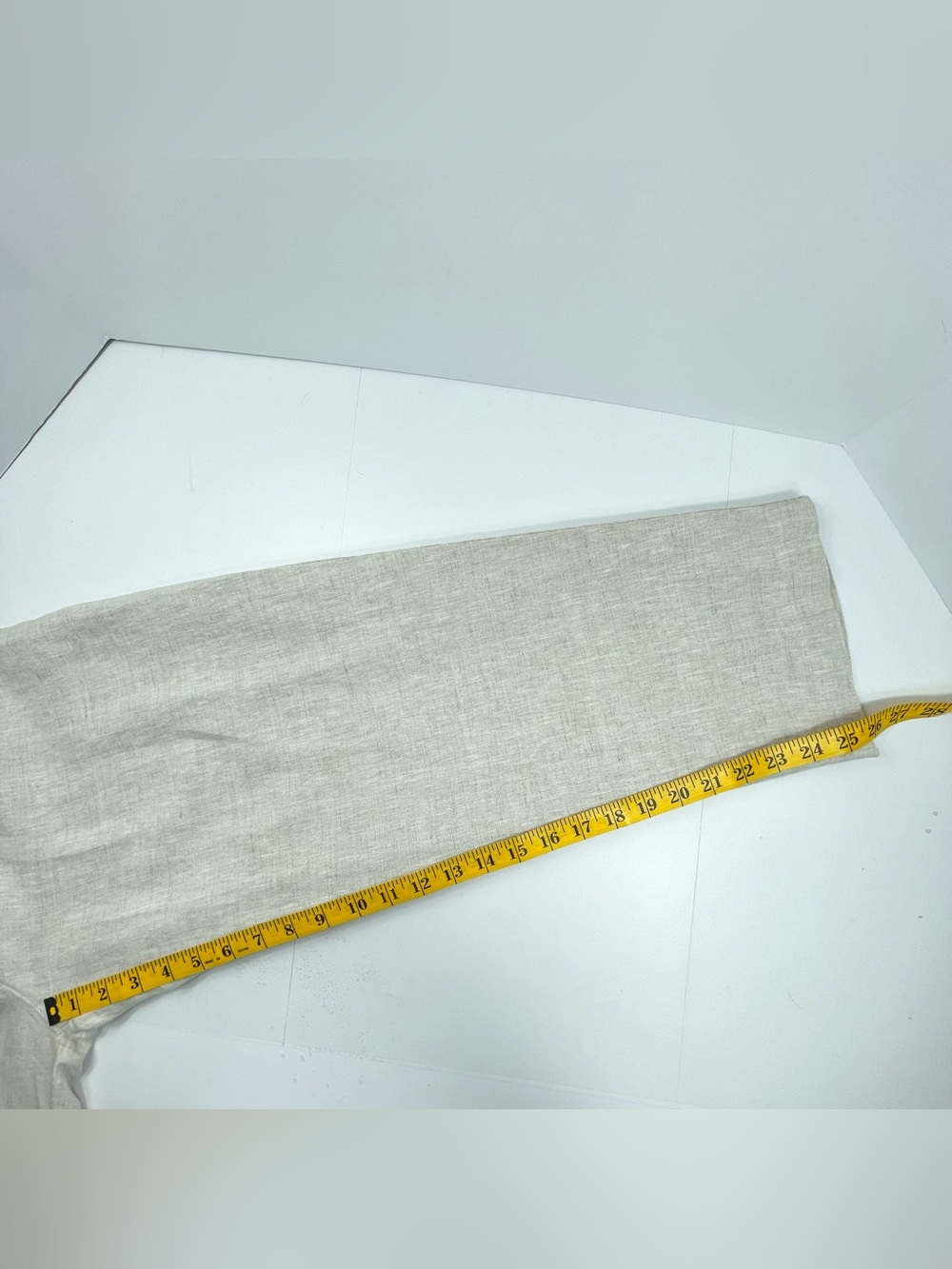 DISSH Women's Cropped Tan 100% Linen Pants Pleated Lined High Waisted Size 4 - Picture 12 of 12